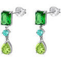 Boucles d'oreille sur Grenoble : Boucles oreilles Lotus Boucles d'oreilles Silver argent oxydes verts