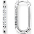 Boucles d'oreille sur Grenoble : Boucles oreilles Thomas Sabo Cr&eacute;oles en argent 925 et oxydes Blanc