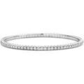 Bracelets Brillaxis Bracelet rivi&egrave;re de diamants flexible or blanc Blanc