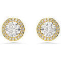 Boucles d'oreille sur Grenoble : Boucles oreilles Swarovski Clous d'oreilles Una Angelic dor&eacute;es Jaune