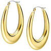 Boucles oreilles Lotus Cr&eacute;oles ovales et modernes acier inoxydable dor&eacute; Jaune