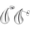 Boucles oreilles Lotus Boucles d'oreilles goutte Style acier inoxydable