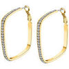 Boucles oreilles Lotus Boucles d'oreilles cr&eacute;oles carr&eacute;es Style Jaune