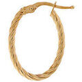 Boucles d'oreille sur Grenoble : Boucles oreilles Brillaxis Boucles d'oreilles cr&eacute;oles ovales torsad&eacute;es or jaune Jaune