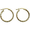 Boucles d'oreille sur Grenoble : Boucles oreilles Brillaxis Boucles d'oreilles cr&eacute;oles torsad&eacute;es or jaune Jaune