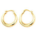 Boucles oreilles Brillaxis Boucles d'oreilles cr&eacute;oles chute or jaune Jaune Grenoble