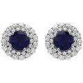 Boucles oreilles Brillaxis Boucles d'oreilles or blanc 18K iolite oxydes Grenoble