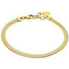 Bracelets Lotus Bracelet Style Maille Miroir Acier Dor&eacute; Jaune