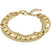 Bracelets Lotus Bracelet Multi Rang Style Urban Woman Acier dor&eacute; Jaune