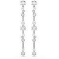Boucles oreilles Swarovski Boucles d'oreilles pendantes Constella argent&eacute; Blanc