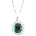 Colliers sur Grenoble : Collier Lotus Collier Silver marguerite oxyde vert