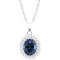 Collier Lotus Collier Silver marguerite oxyde bleu Grenoble