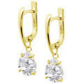 Boucles d'oreille sur Grenoble : Boucles oreilles Lotus Boucles d'oreilles Silver oxyde goutte dor&eacute; Jaune