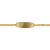 Bracelets Brillaxis Identit&eacute; b&eacute;b&eacute; or jaune 9 carats plaque tonneau Jaune