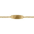 Bracelets sur Grenoble : Bracelets Brillaxis Identit&eacute; b&eacute;b&eacute; or jaune 9 carats plaque tonneau Jaune