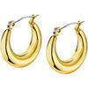 Boucles oreilles Lotus Boucles d'oreilles cr&eacute;oles Style acier dor&eacute; Jaune