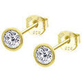 Boucles oreilles Lotus Boucles d'oreilles Silver Charming Lady dor&eacute;es Jaune Grenoble