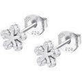 Boucles d'oreille sur Grenoble : Boucles oreilles Lotus Boucles d'oreilles Silver &eacute;toiles oxydes Blanc