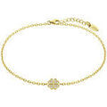 Bracelets Lotus Bracelet Silver tr&egrave;fle oxydes argent dor&eacute; Jaune