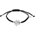 Bracelets Lotus Bracelet Silver cordon tr&egrave;fle argent oxydes Blanc Grenoble