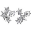 Boucles oreilles Lotus Boucles d'oreilles Silver &eacute;toiles oxydes Blanc