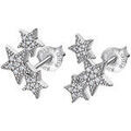 Boucles d'oreille sur Grenoble : Boucles oreilles Lotus Boucles d'oreilles Silver &eacute;toiles oxydes Blanc