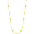 Colliers sur Grenoble : Collier Lotus Collier Silver argent dor&eacute; oxydes Jaune
