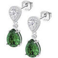 Boucles d'oreille sur Grenoble : Boucles oreilles Lotus Boucles d'oreilles Silver oz vert