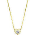 Colliers sur Grenoble : Collier Lotus Collier Silver coeur dor&eacute; oxyde Jaune