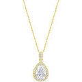 Collier Lotus Collier Silver goutte empierr&eacute;e blanche Jaune Grenoble