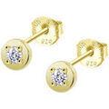 Boucles d'oreille sur Grenoble : Boucles oreilles Lotus Boucles d'oreilles puces Silver dor&eacute; Jaune