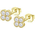 Boucles d'oreille sur Grenoble : Boucles oreilles Lotus Boucles d'oreilles Silver fleurs argent dor&eacute; Jaune