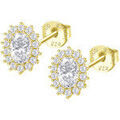 Boucles oreilles Lotus Puces d'oreilles Silver marguerite blanc Grenoble