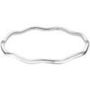 Bracelets Lotus Jonc Silver ondul&eacute; Blanc