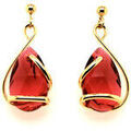 Boucles oreilles Andrea Marazzini Boucles d'oreilles mini drop dor&eacute;/red Jaune Grenoble