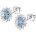 Boucles d'oreille sur Grenoble : Boucles oreilles Lotus Boucles d'oreilles silver argent marguerite bleu
