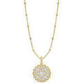 Collier Lotus Collier Silver argent dor&eacute; fleur Jaune Grenoble