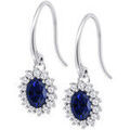 Boucles d'oreille sur Grenoble : Boucles oreilles Lotus Boucles d'oreilles Silver argent marguerite bleu