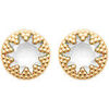 Boucles oreilles Brillaxis Boucles d'oreilles soleil nacr&eacute; Jaune