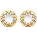 Boucles d'oreille sur Grenoble : Boucles oreilles Brillaxis Boucles d'oreilles soleil nacr&eacute; Jaune
