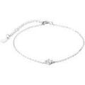 Bracelets Brillaxis Bracelet argent rhodi&eacute; solitaire oxyde Blanc Grenoble