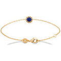 Bracelets sur Grenoble : Bracelets Brillaxis Bracelet plaqu&eacute; or motif ronc oxyde bleu Jaune