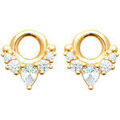 Boucles d'oreille sur Grenoble : Boucles oreilles Brillaxis Boucles d'oreilles plaqu&eacute; or oxydes Jaune