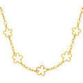 Colliers sur Grenoble : Collier Brillaxis Collier motif fleur acier dor&eacute; Jaune