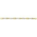 Bracelets sur Grenoble : Bracelets Brillaxis Bracelet or 18 carats bicolore maille double navette