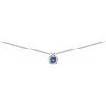 Colliers sur Grenoble : Collier Brillaxis Collier coeur diamants saphir or blanc 18 carats