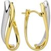 Boucles oreilles Brillaxis Cr&eacute;oles vague deux ors Multicolore