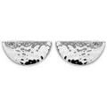 Boucles d'oreille sur Grenoble : Boucles oreilles Brillaxis Boucles d'oreilles demi-lune martel&eacute;es Blanc