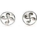 Boucles oreilles Bijoux Basques Boucles d'oreilles croix basque cordon argent 9 mm Grenoble