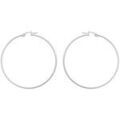 Boucles oreilles Brillaxis Cr&eacute;oles or blanc 9 carats 40 mm Blanc Grenoble